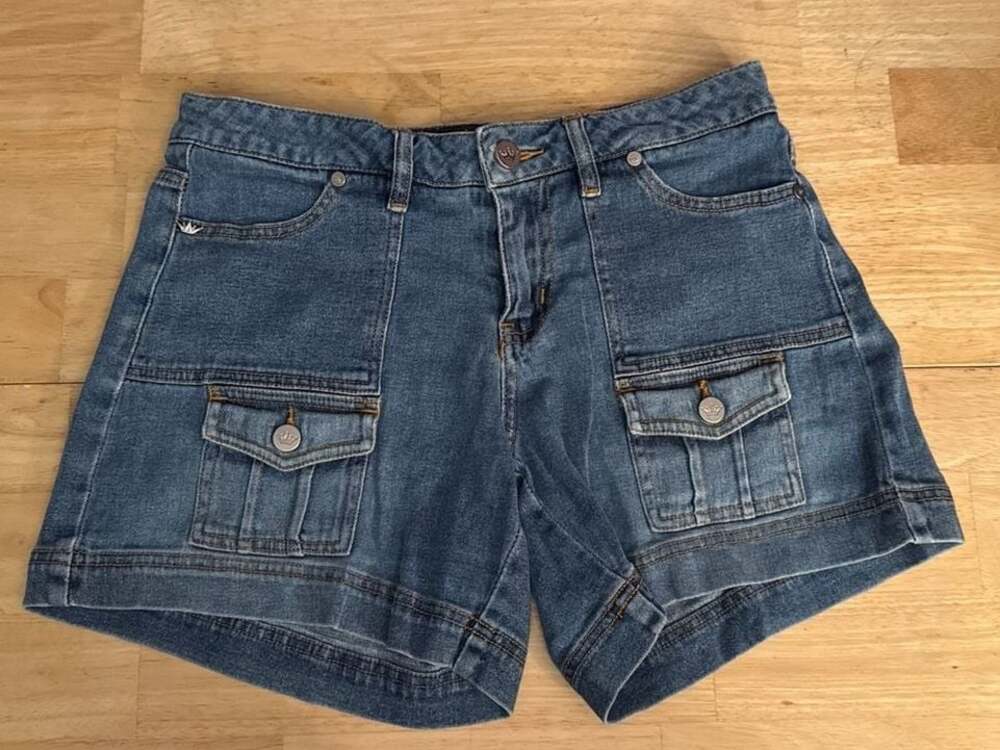 Duchesse Jeans Cargo Denim Shorts Size 3